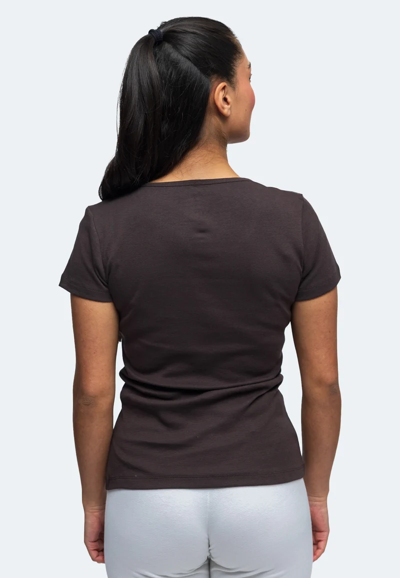 2855 Efia – Nachhaltiges Damen Rib T-Shirt mit V-Ausschnitt