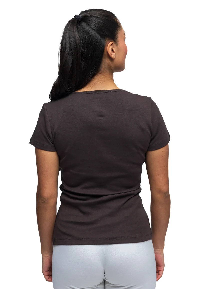 2855 Efia – Nachhaltiges Damen Rib T-Shirt mit V-Ausschnitt