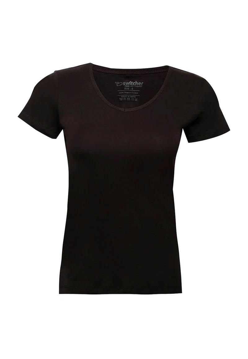 2855 Efia – Nachhaltiges Damen Rib T-Shirt mit V-Ausschnitt