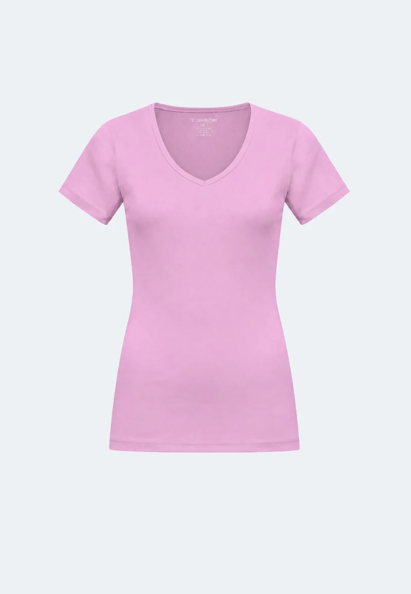 2855 Efia – Nachhaltiges Damen Rib T-Shirt mit V-Ausschnitt