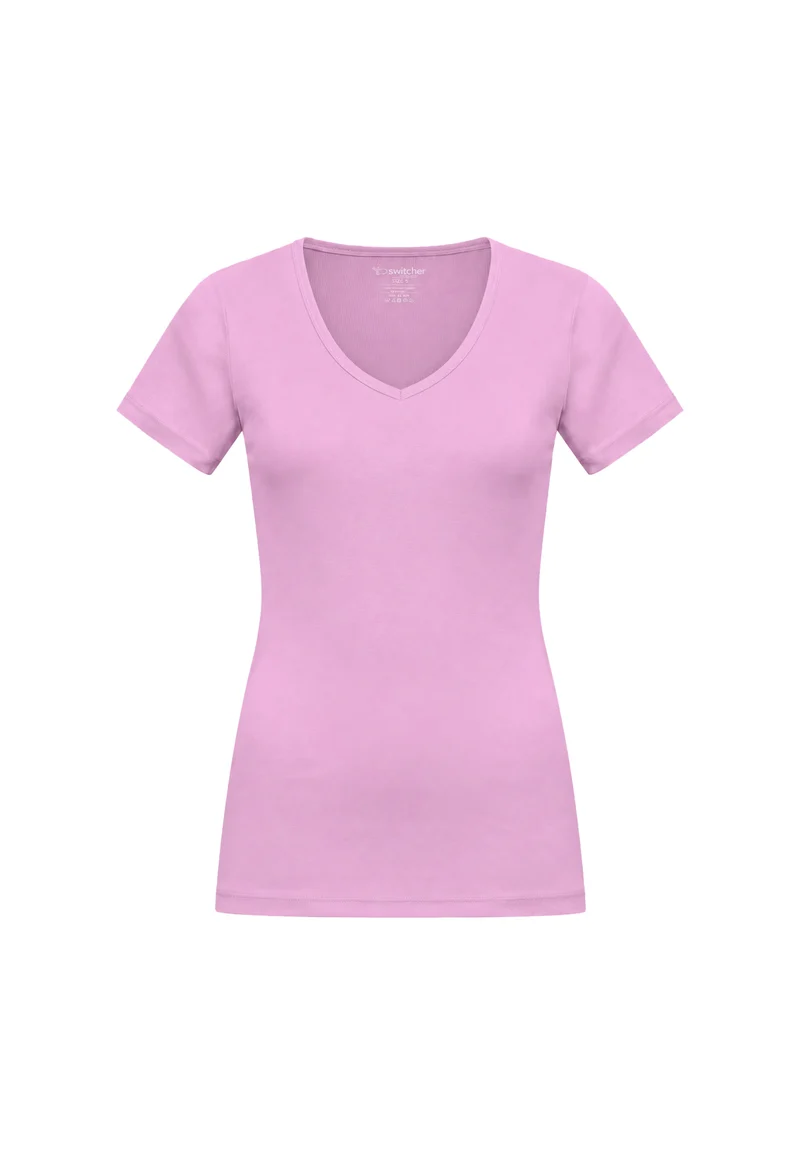 2855 Efia – Nachhaltiges Damen Rib T-Shirt mit V-Ausschnitt