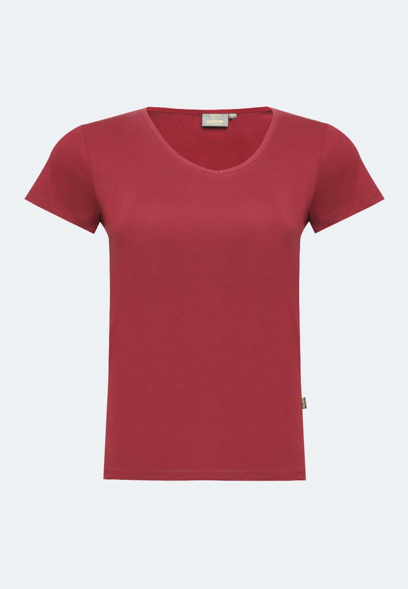 2855 Efia – Nachhaltiges Damen Rib T-Shirt mit V-Ausschnitt