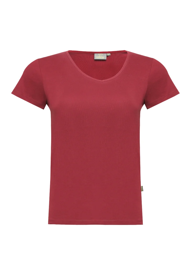 2855 Efia – Nachhaltiges Damen Rib T-Shirt mit V-Ausschnitt