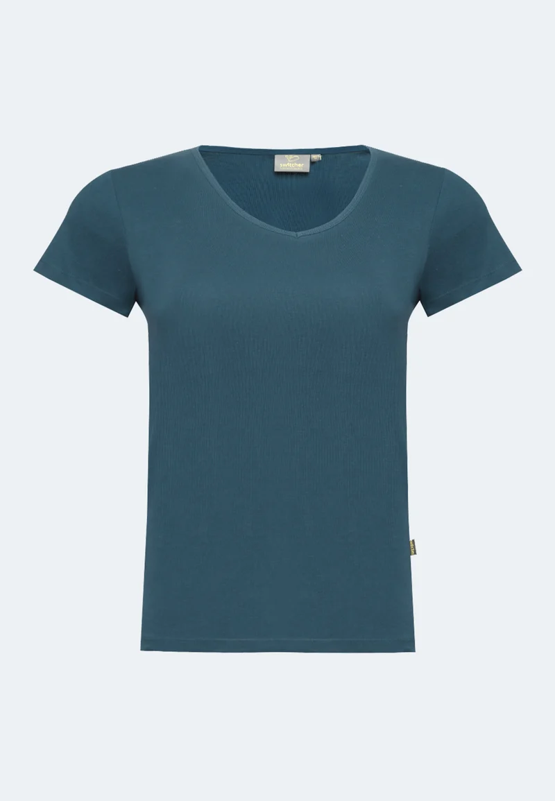 2855 Efia – Nachhaltiges Damen Rib T-Shirt mit V-Ausschnitt