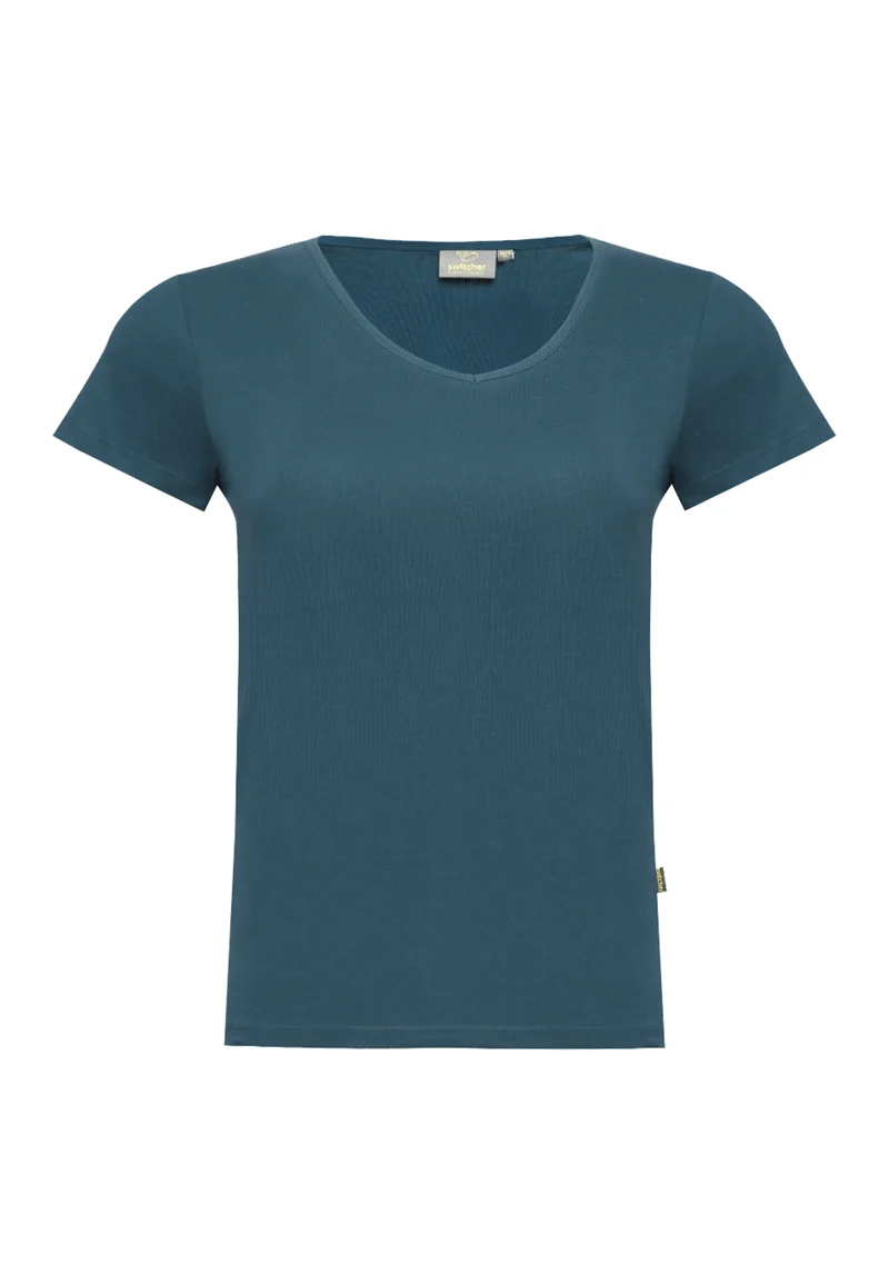 2855 Efia – Nachhaltiges Damen Rib T-Shirt mit V-Ausschnitt