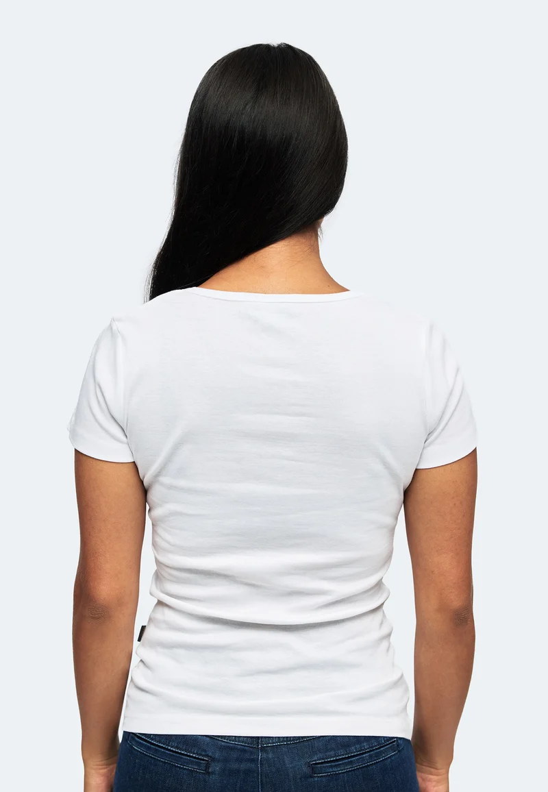 2855 Efia – Nachhaltiges Damen Rib T-Shirt mit V-Ausschnitt