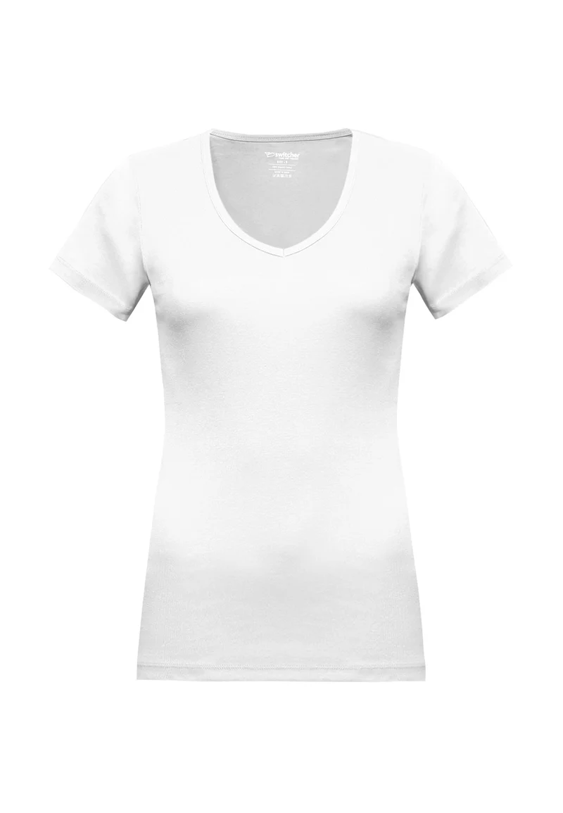 2855 Efia – Nachhaltiges Damen Rib T-Shirt mit V-Ausschnitt
