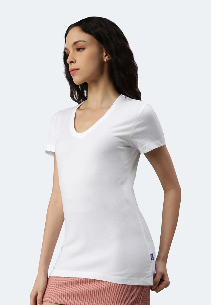 Damen V-Neck T-Shirt Whale