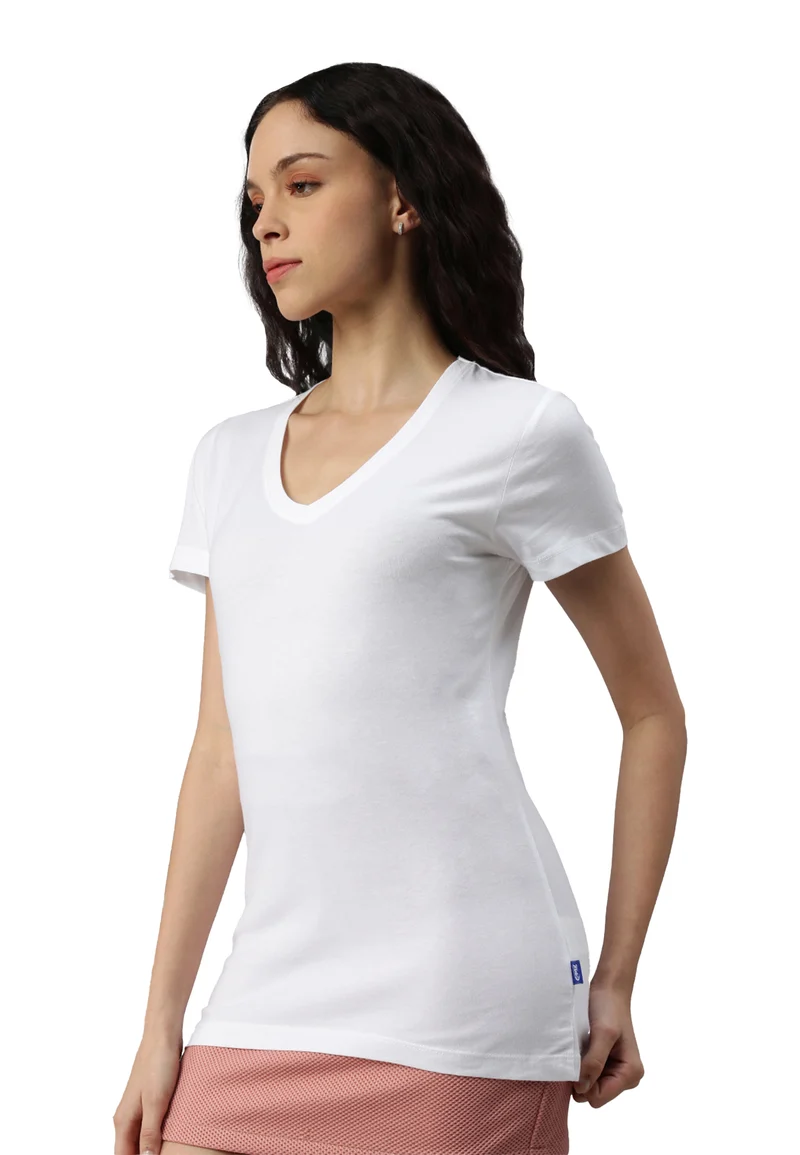 Damen V-Neck T-Shirt Whale