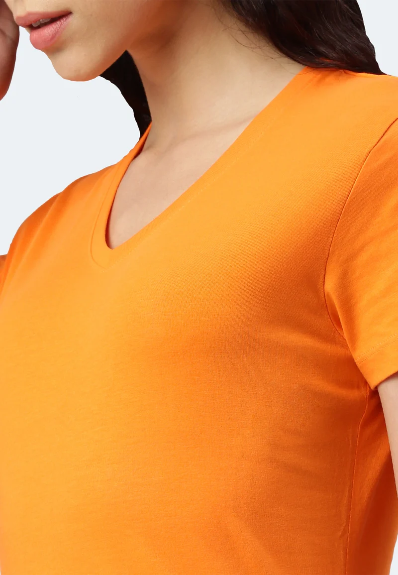 Damen V-Neck T-Shirt Whale