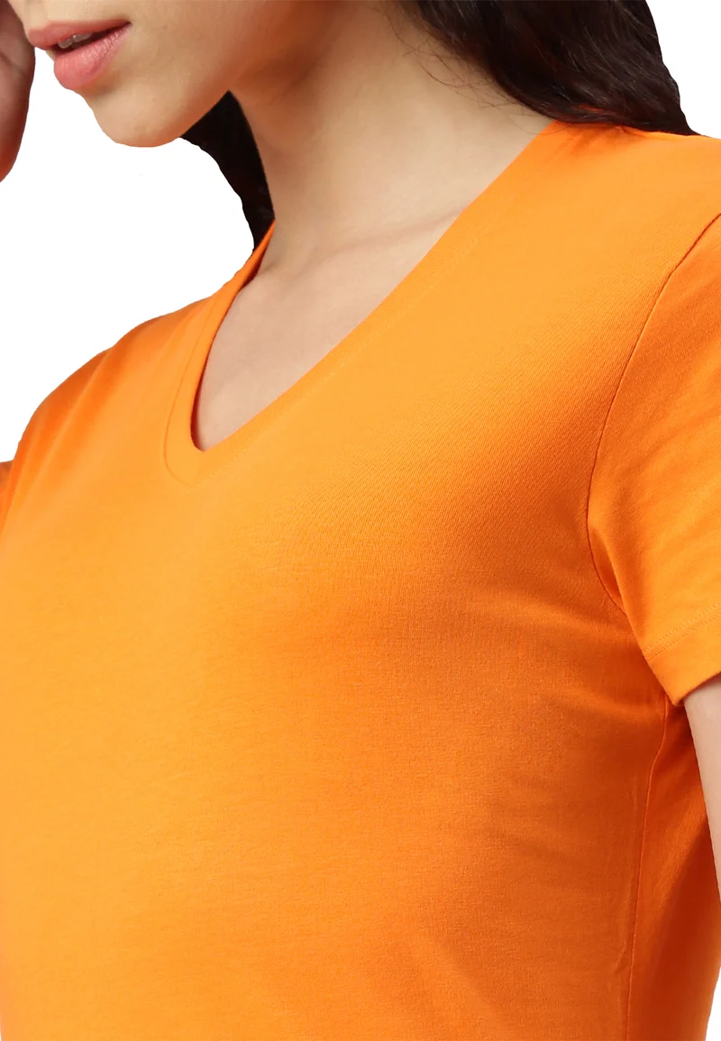 Damen V-Neck T-Shirt Whale