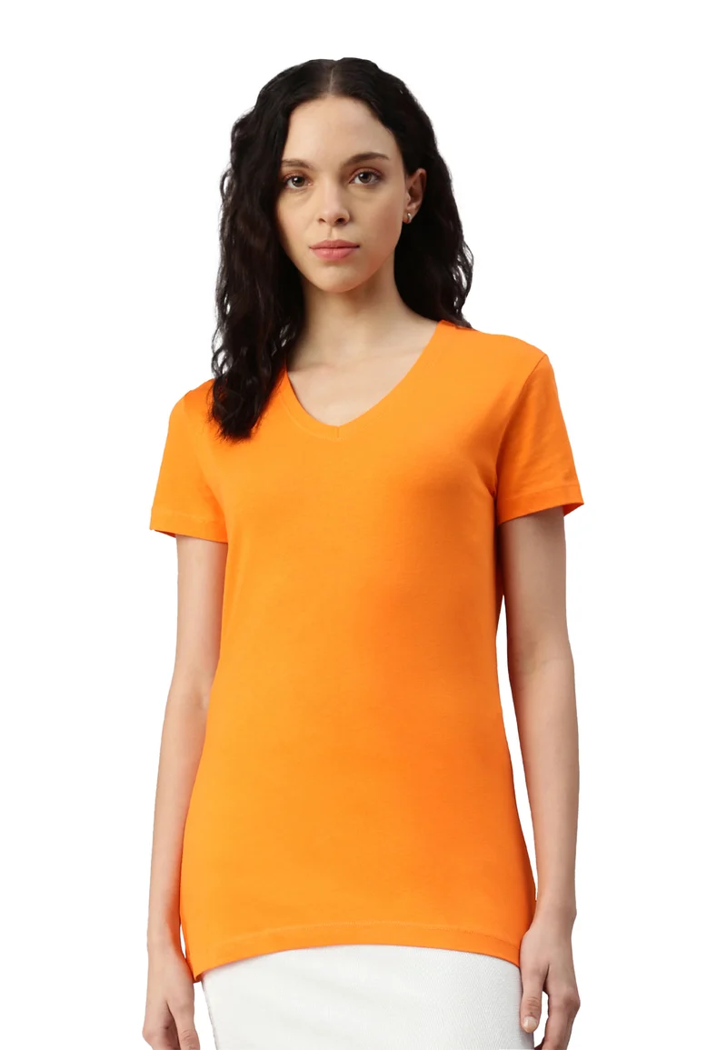 Damen V-Neck T-Shirt Whale