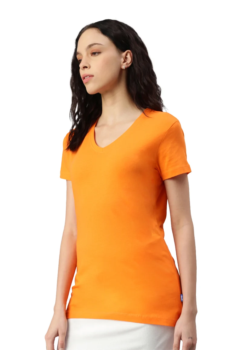 Damen V-Neck T-Shirt Whale