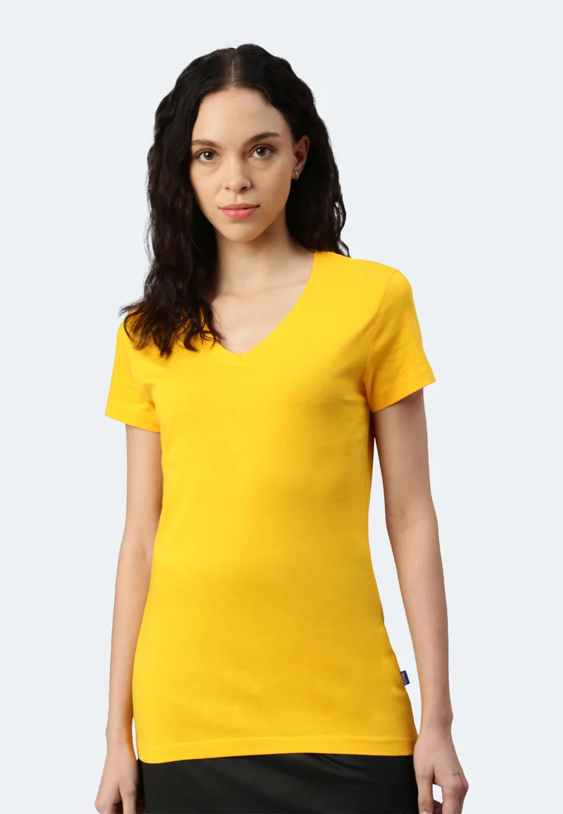 Damen V-Neck T-Shirt Whale