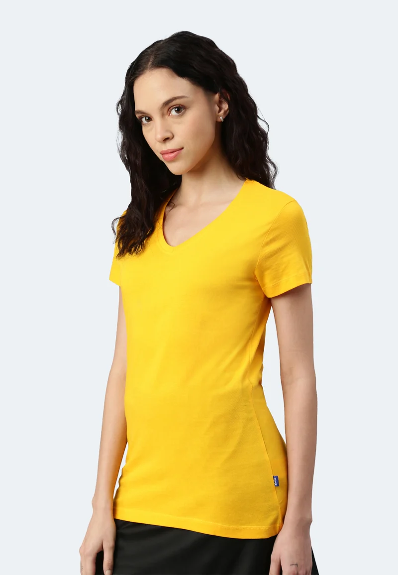 Damen V-Neck T-Shirt Whale