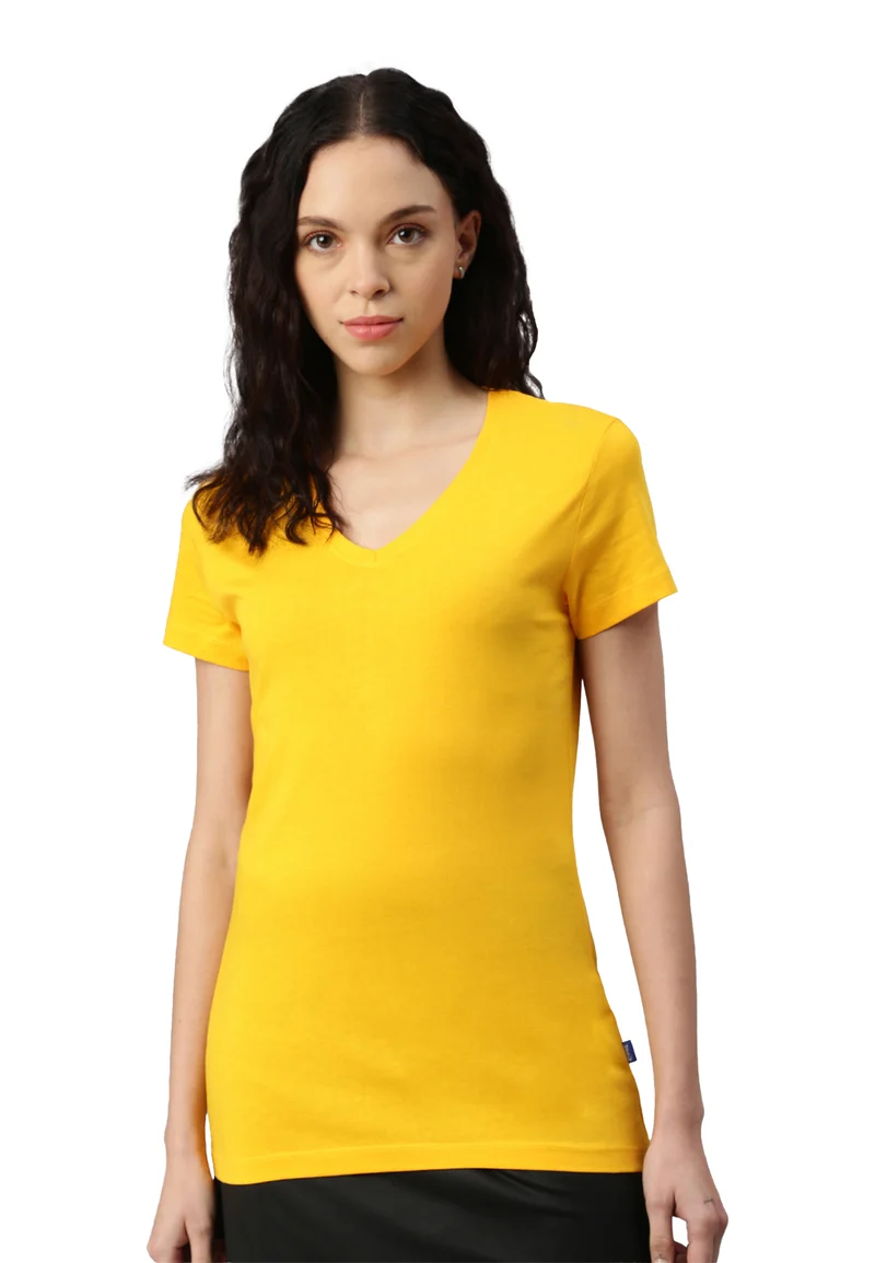 Damen V-Neck T-Shirt Whale