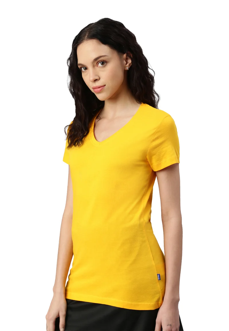Damen V-Neck T-Shirt Whale