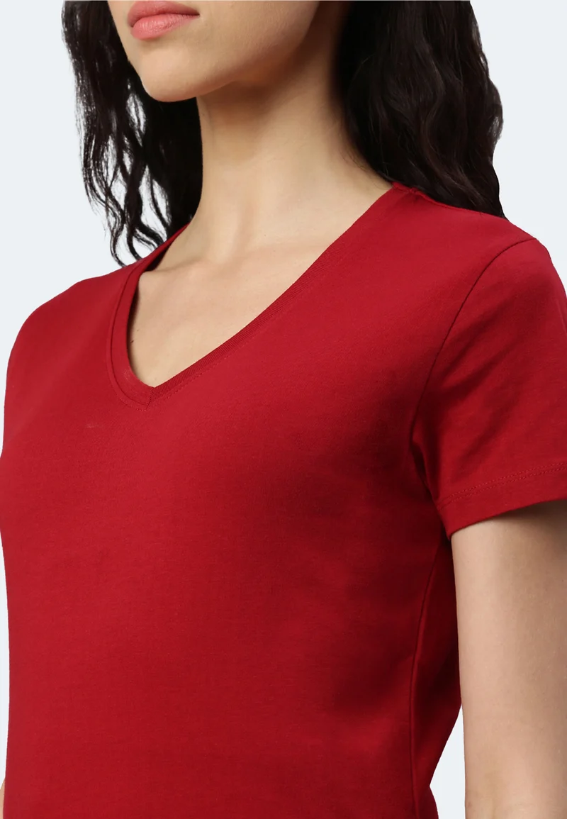 Damen V-Neck T-Shirt Whale