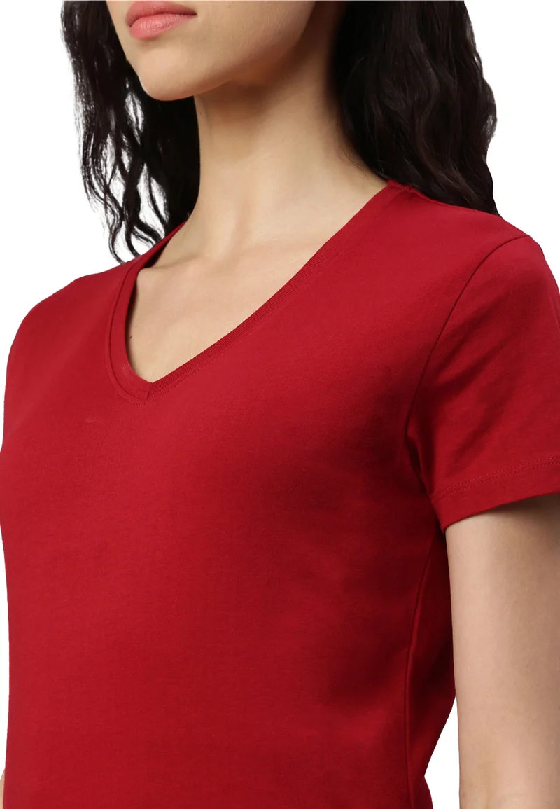 Damen V-Neck T-Shirt Whale