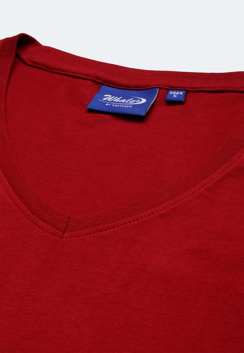 Damen V-Neck T-Shirt Whale