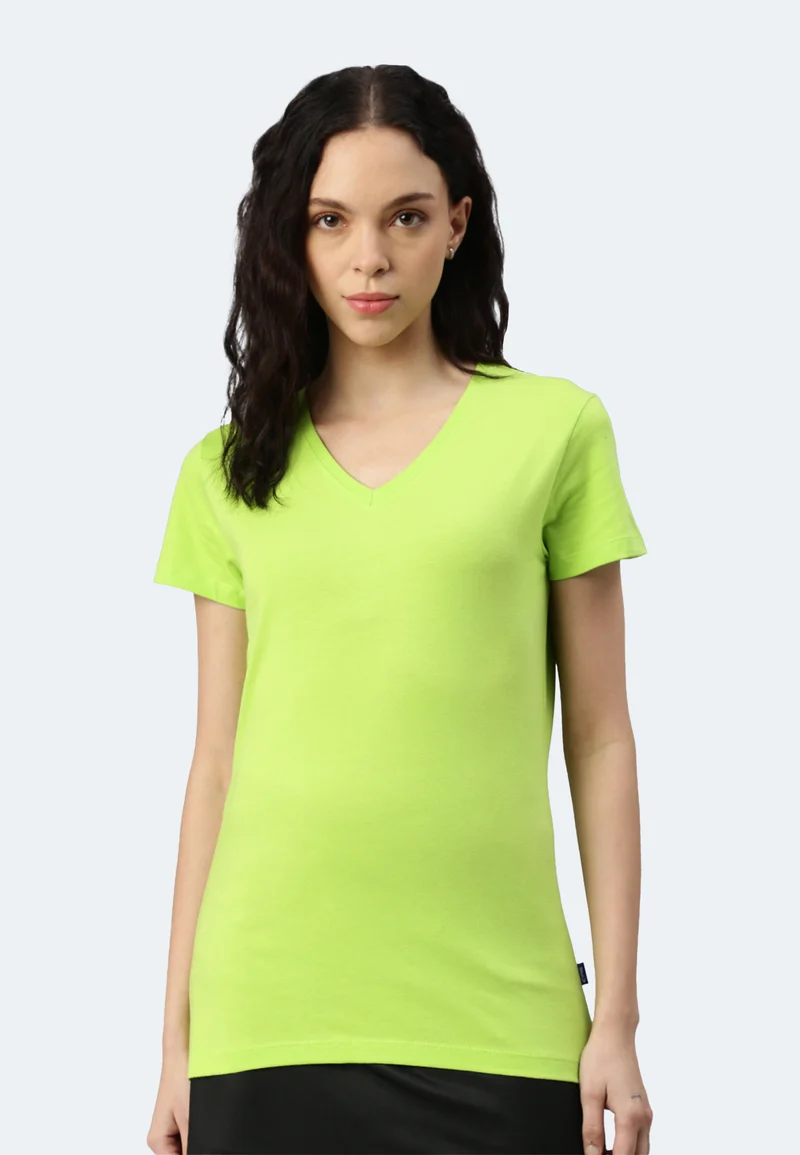 Damen V-Neck T-Shirt Whale