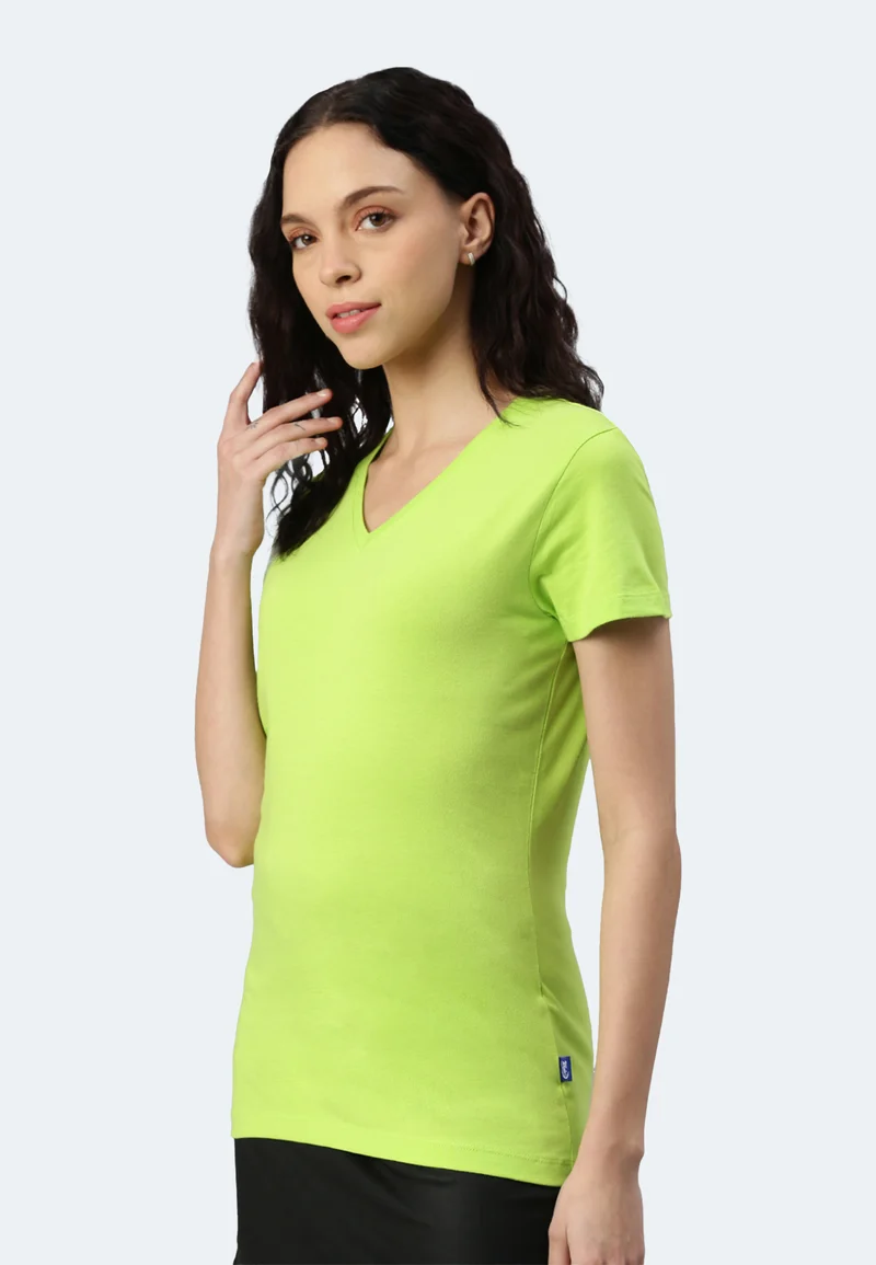 Damen V-Neck T-Shirt Whale