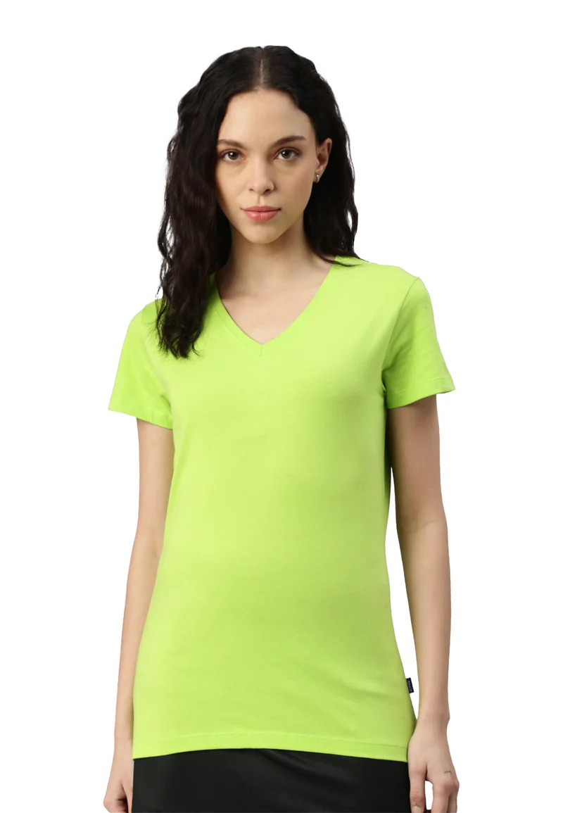 Damen V-Neck T-Shirt Whale