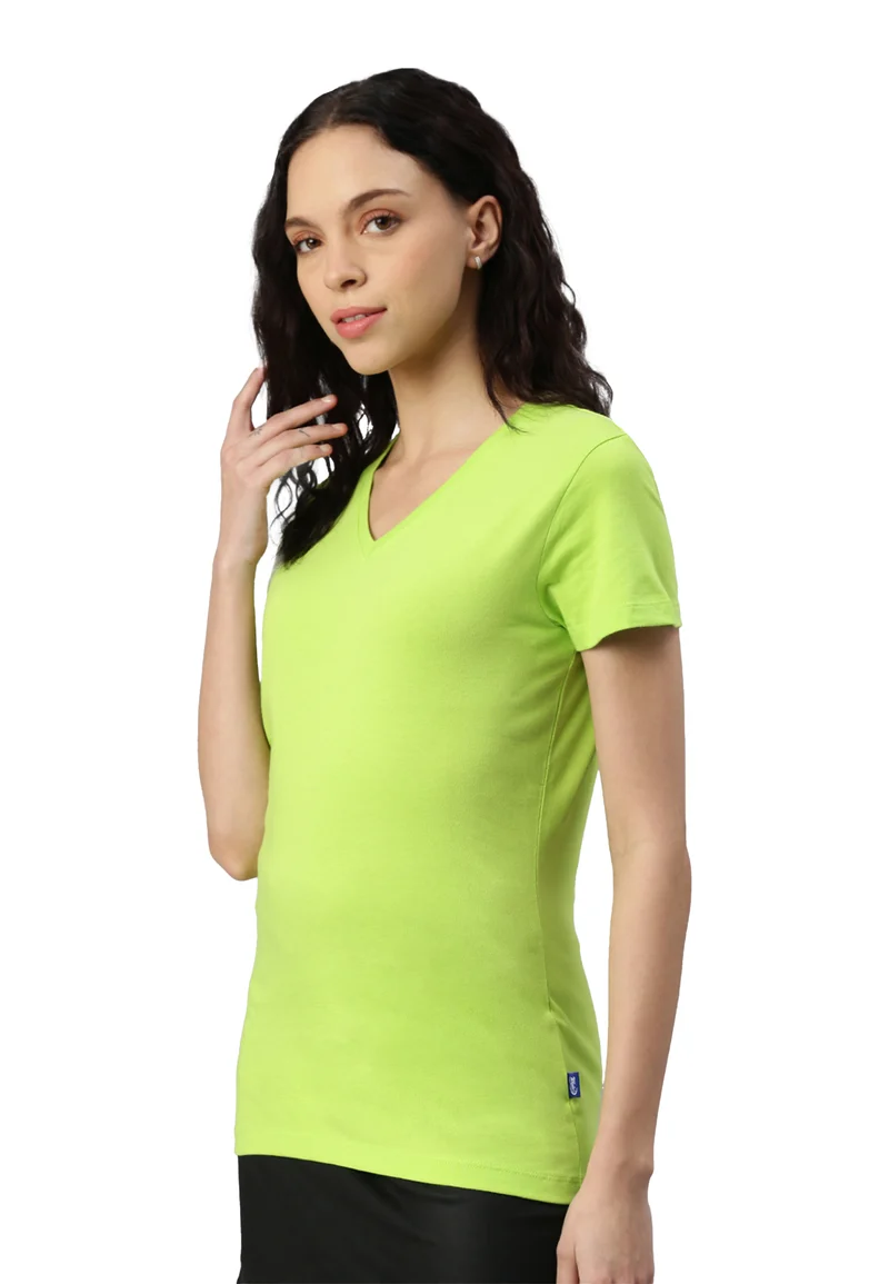Damen V-Neck T-Shirt Whale