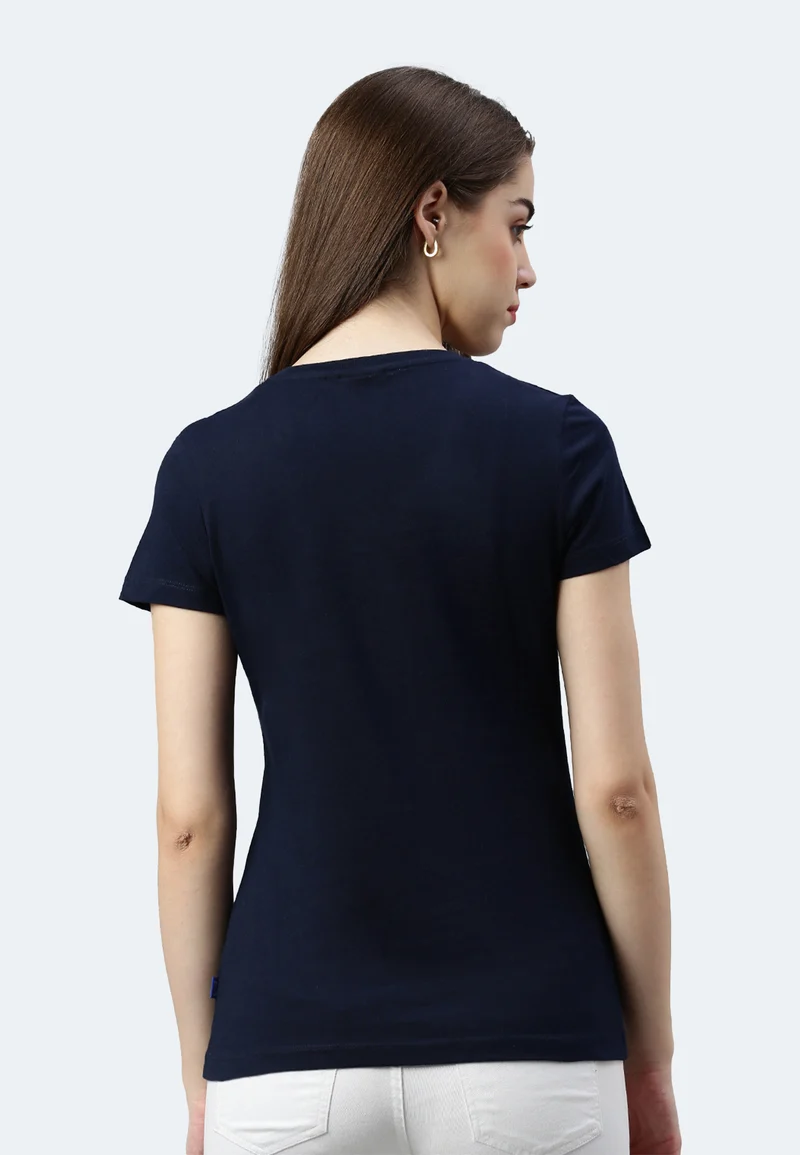 Damen V-Neck T-Shirt Whale
