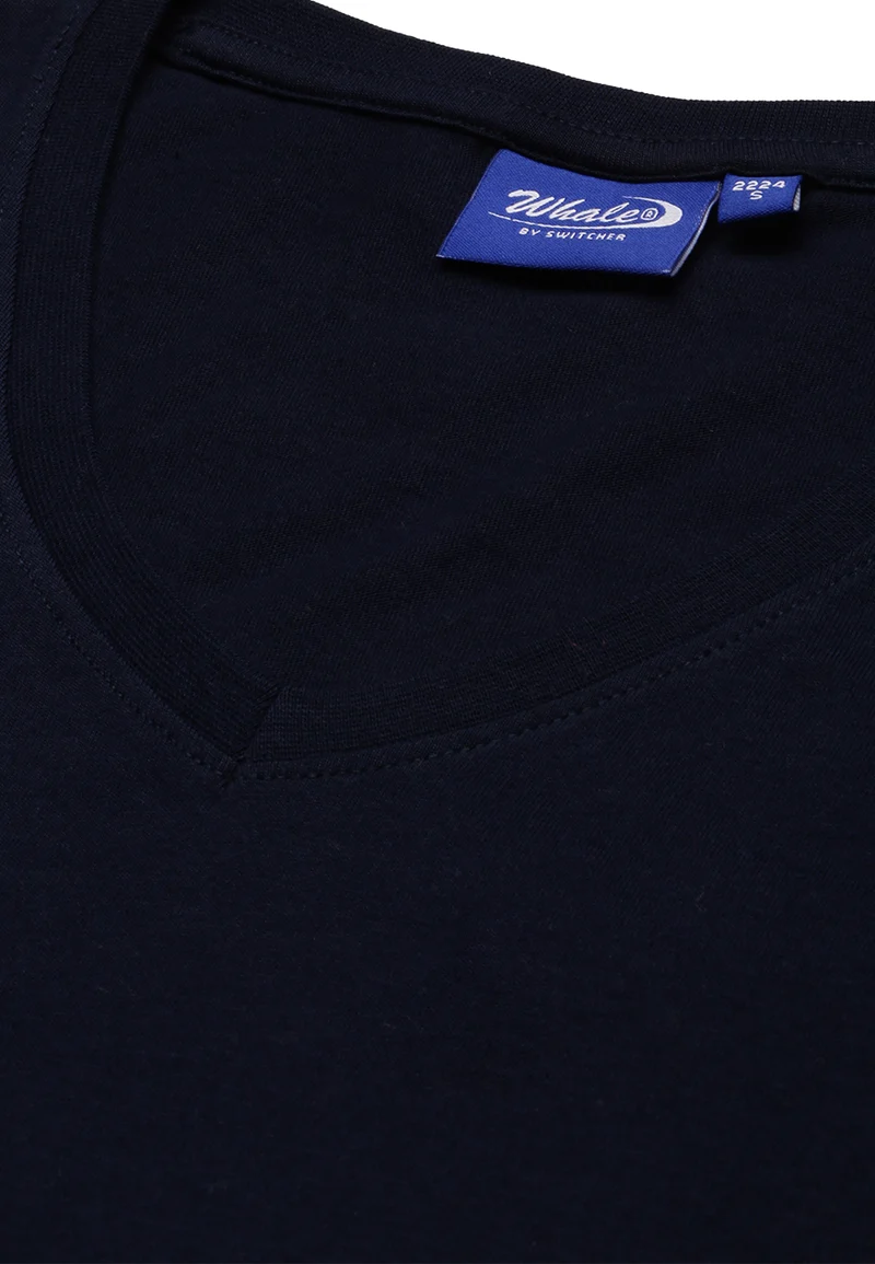 Damen V-Neck T-Shirt Whale