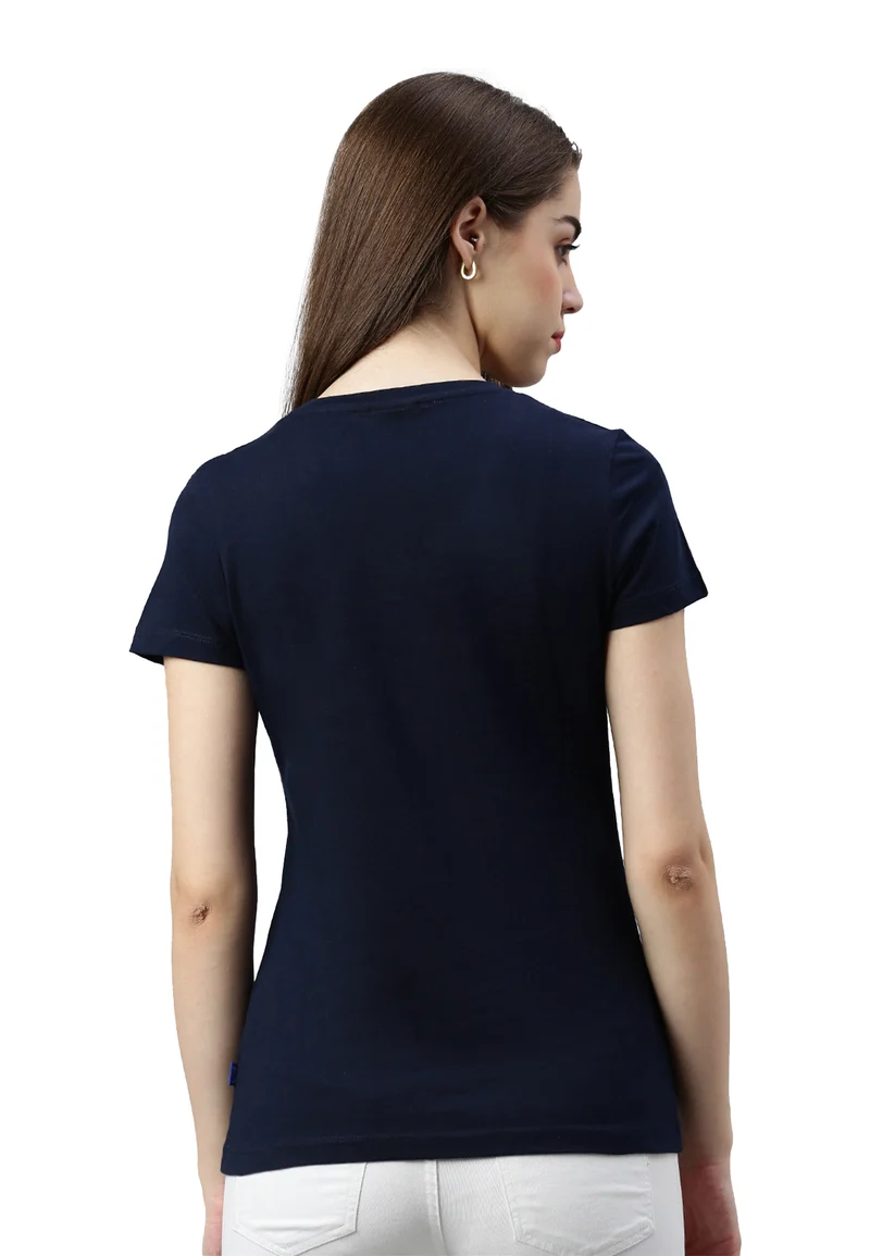 Damen V-Neck T-Shirt Whale