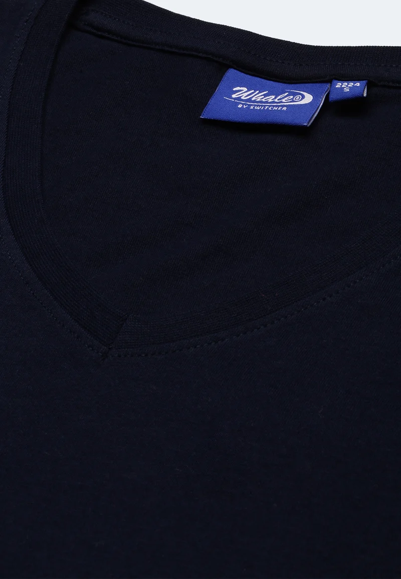 Damen V-Neck T-Shirt Whale