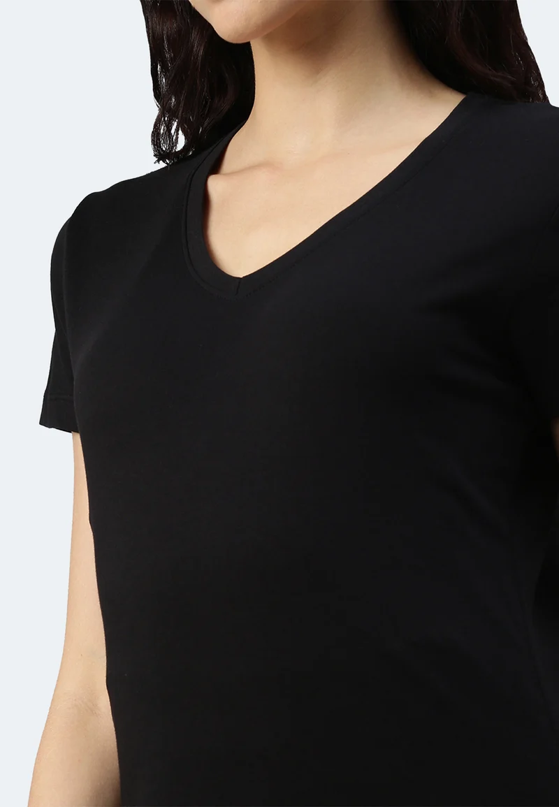 Damen V-Neck T-Shirt Whale