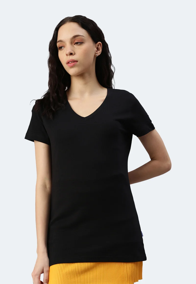 Damen V-Neck T-Shirt Whale