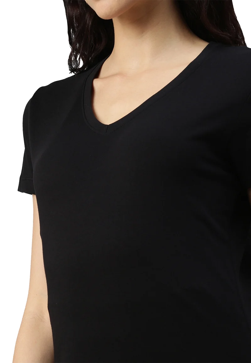 Damen V-Neck T-Shirt Whale