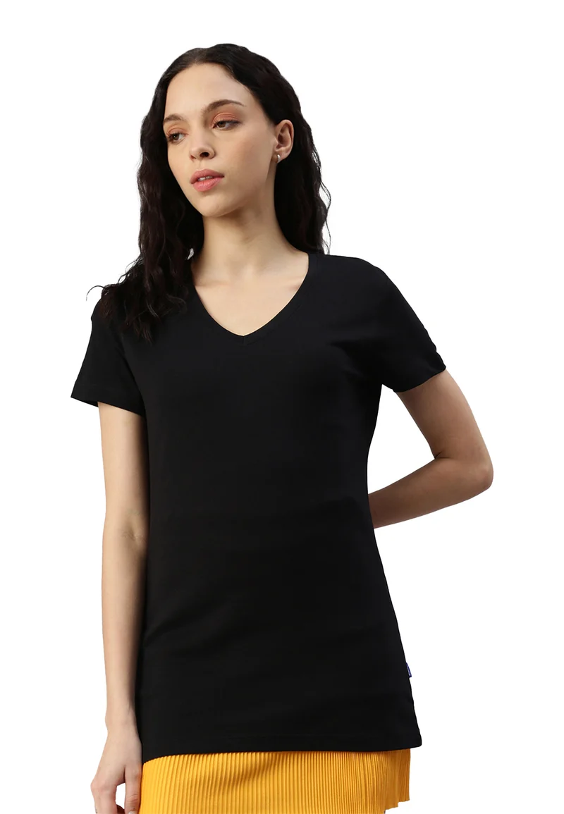 Damen V-Neck T-Shirt Whale