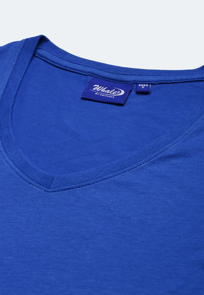 Damen V-Neck T-Shirt Whale
