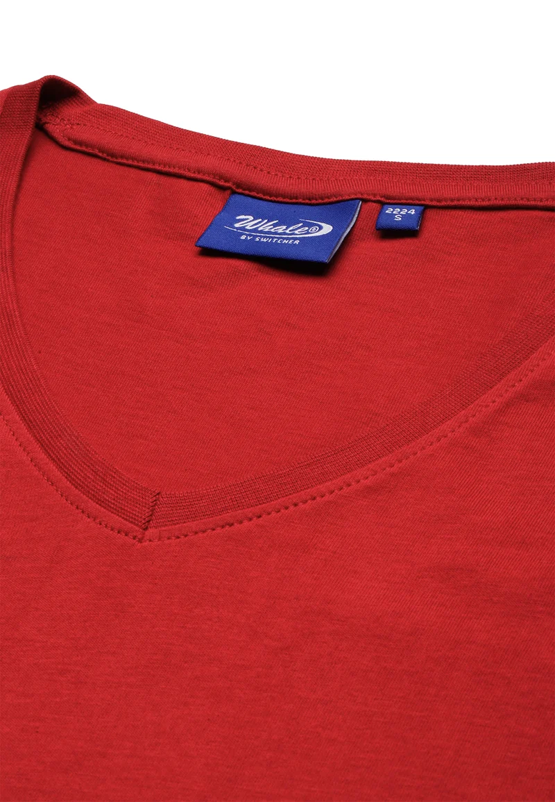 Damen V-Neck T-Shirt Whale
