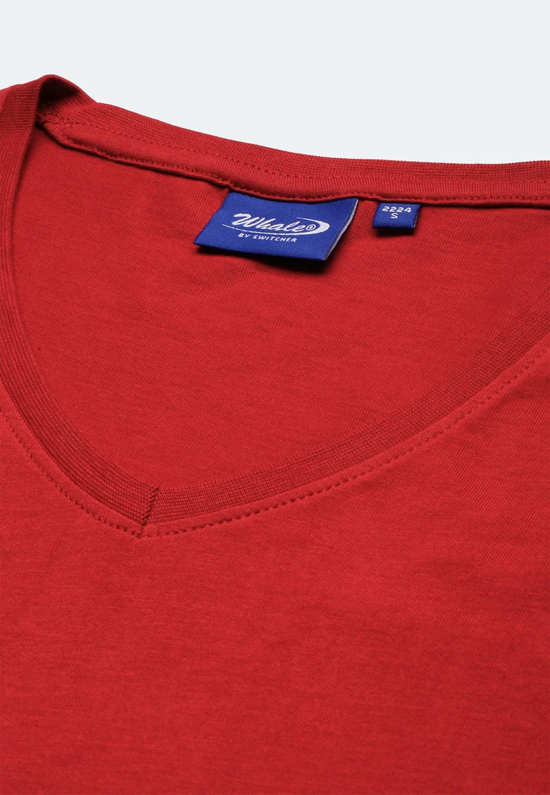 Damen V-Neck T-Shirt Whale