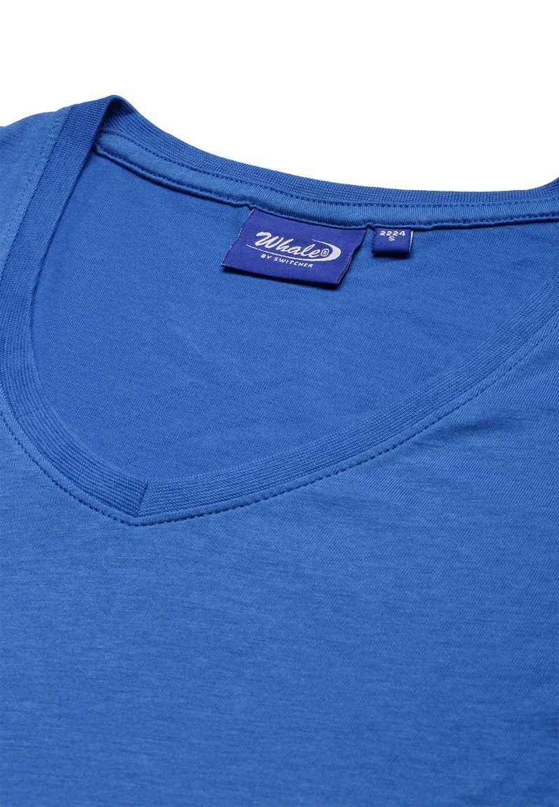 Damen V-Neck T-Shirt Whale