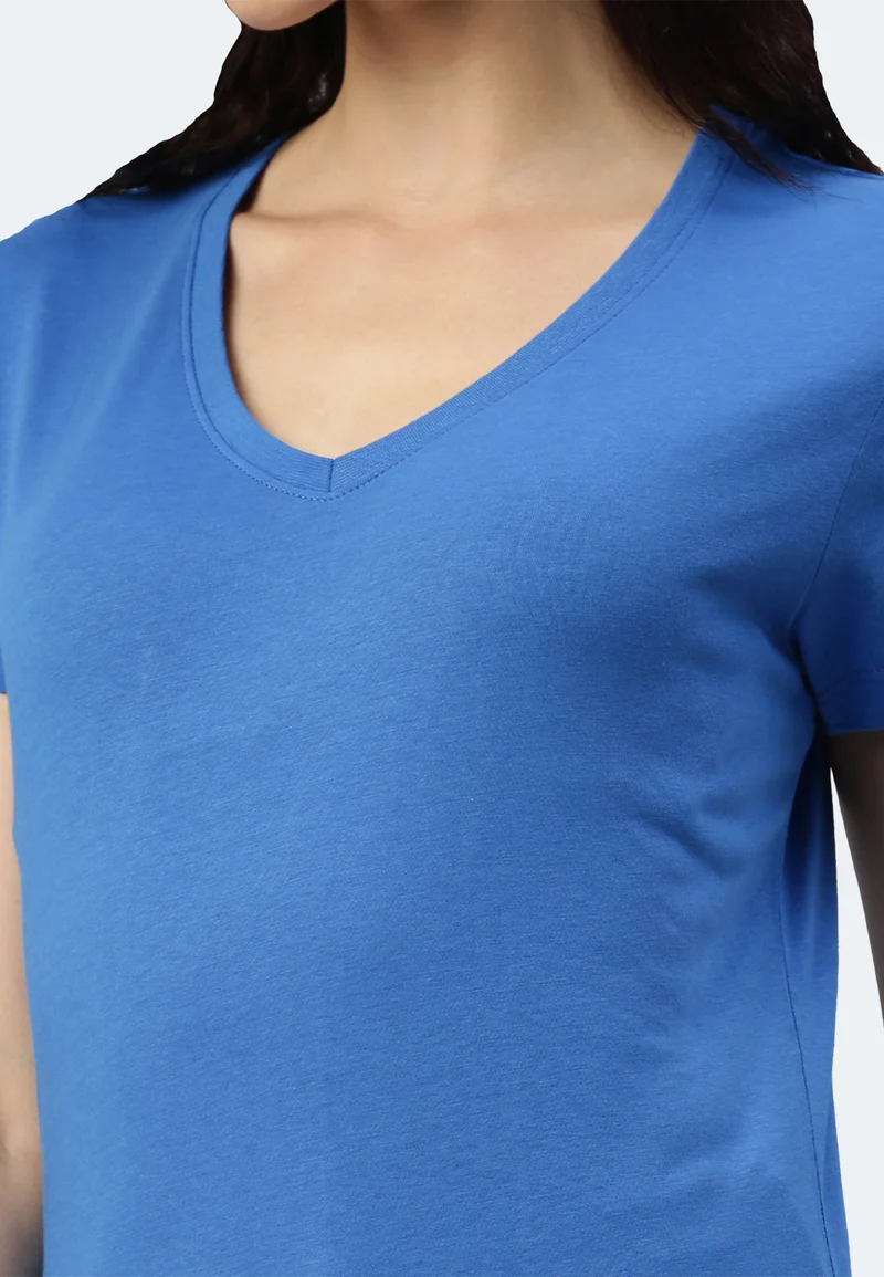 Damen V-Neck T-Shirt Whale