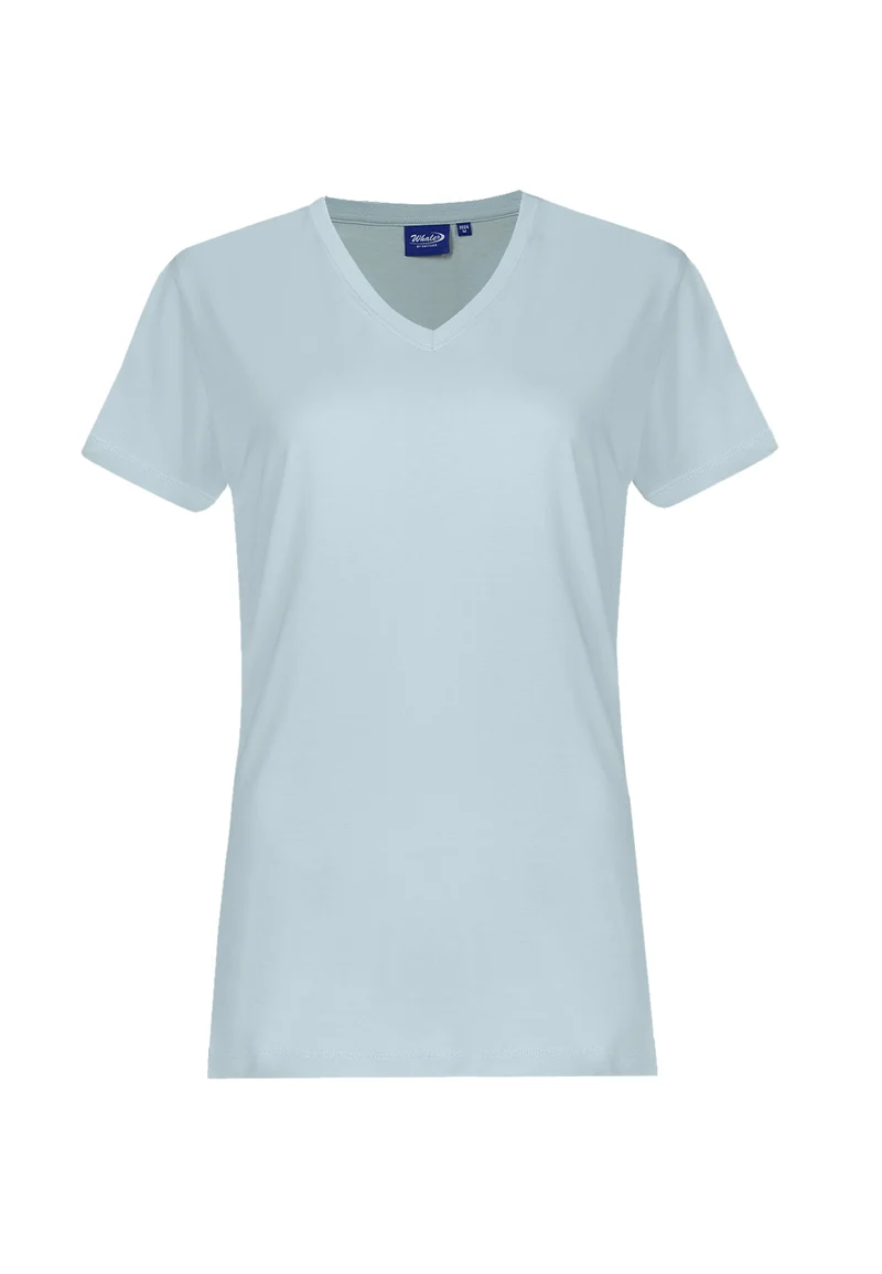 Damen V-Neck T-Shirt Whale