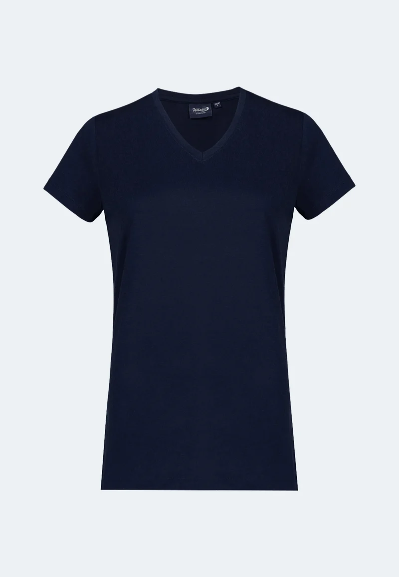 Damen V-Neck T-Shirt Whale