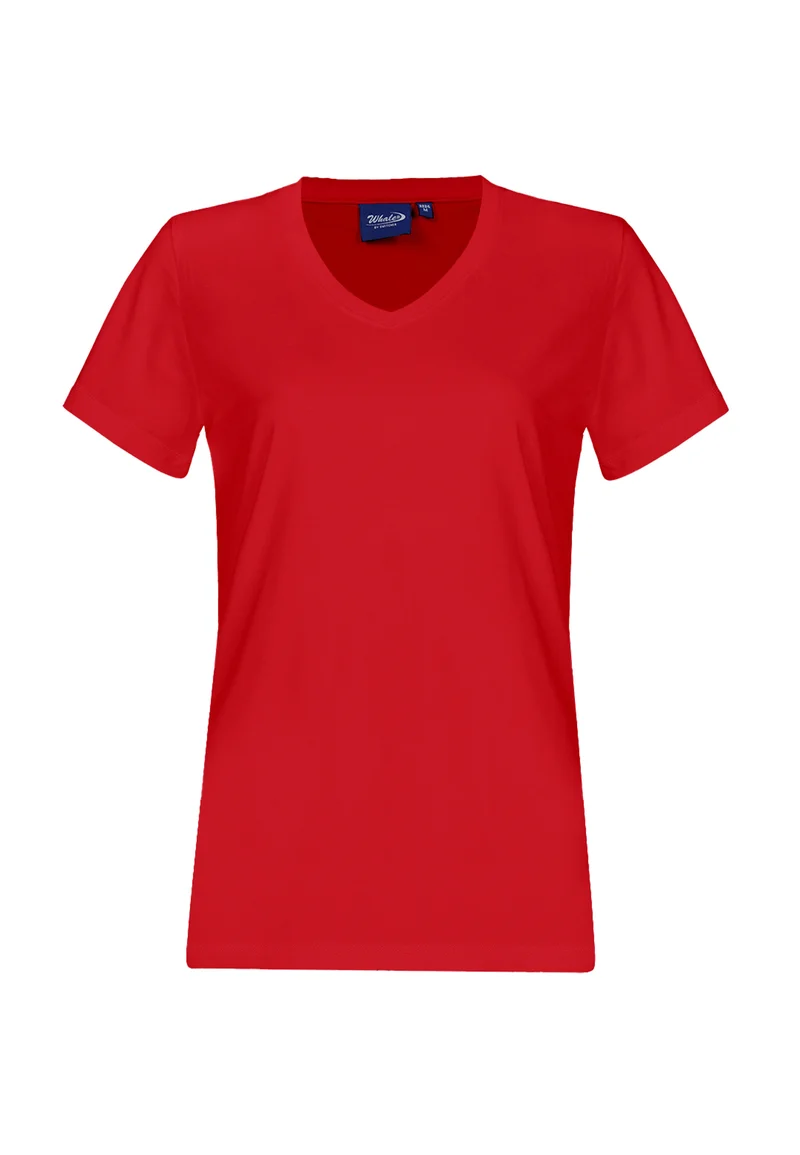 Damen V-Neck T-Shirt Whale