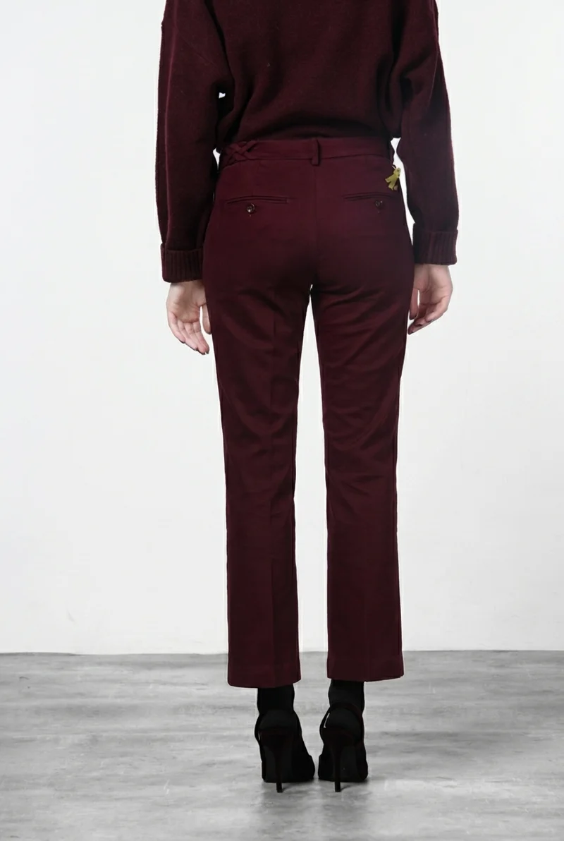 New York Trumpet pantalon chino femme en gabardine slim fit ①