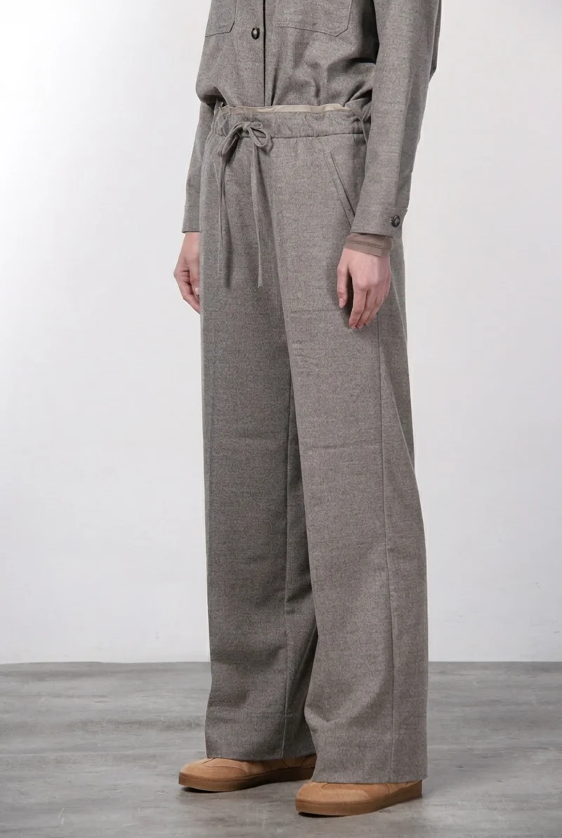 New York Studio Elax pantalon chino femme en laine straight fit