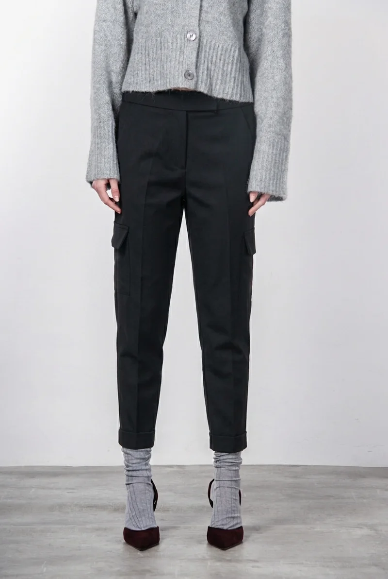 Chile Jogger pantalon cargo femme en laine relaxed fit
