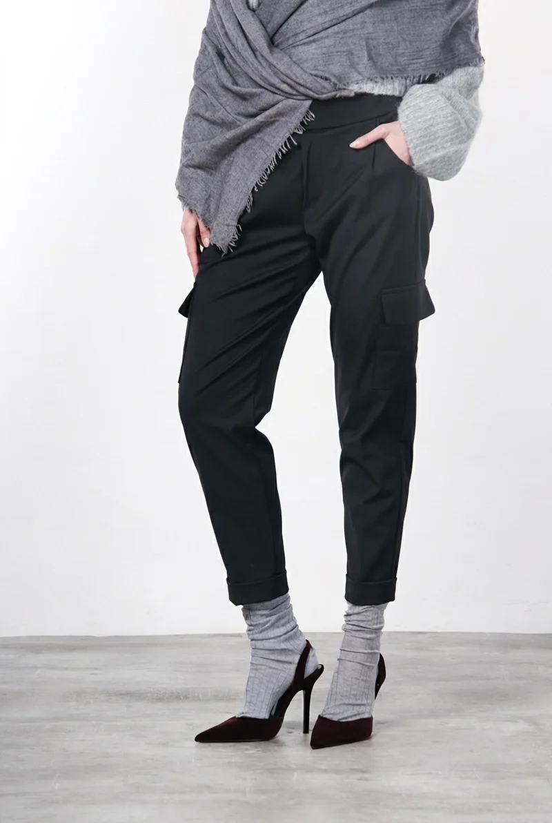 Chile Jogger pantalon cargo femme en laine relaxed fit