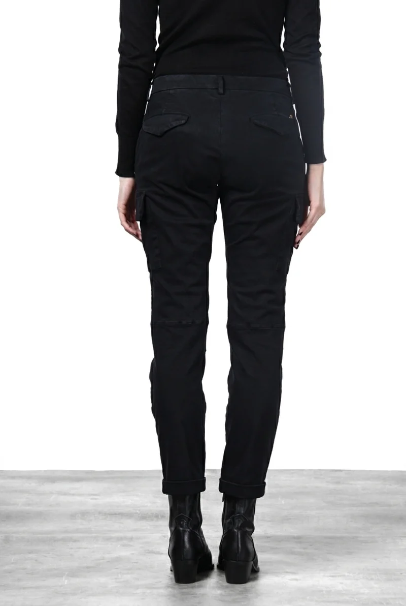 Chile City pantalon cargo femme en satin slim fit