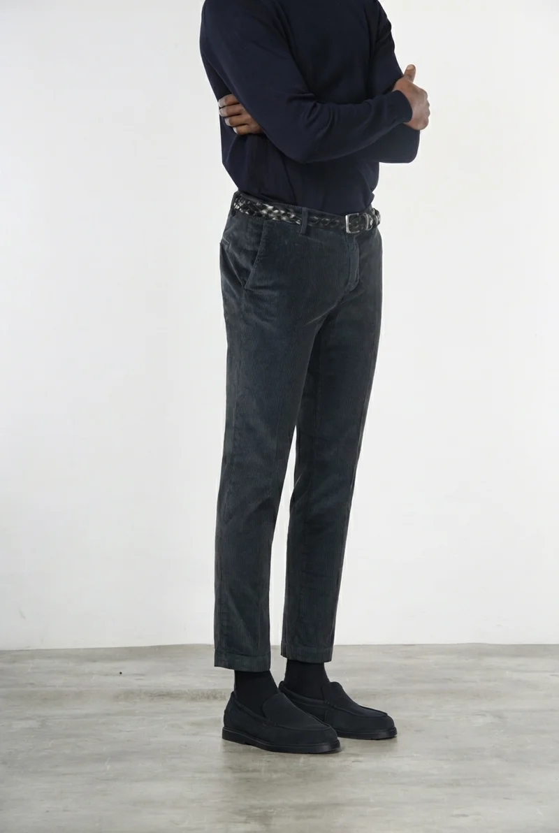 Milano pantalon chino homme en velours 500 lignes extra slim fit ①